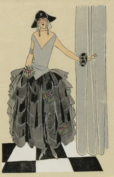 Tres Parisien 1923 No 5 2 Venise Corselet De Drap Dargent