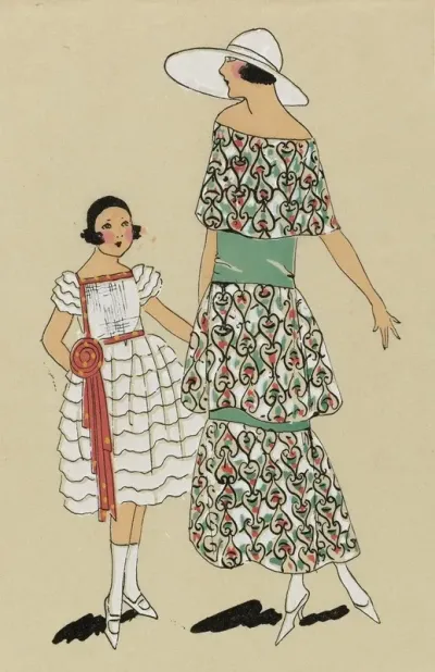 Tres Parisien 1923 No 6 11 Soeurette 1 Robe En Crisseldy Blanc