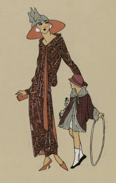 Tres Parisien 1923 No 7 3 Champs Elysees 1 Robe Manteau