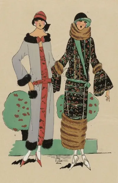 Tres Parisien 1923 No 8 13 Doux Automne Cette Robe Manteau