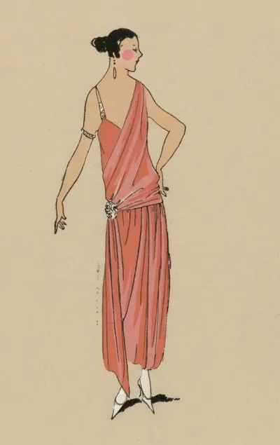 Tres Parisien 1923 No 8 5 Elegance Jolie Cette Draperie De Crepe Satin