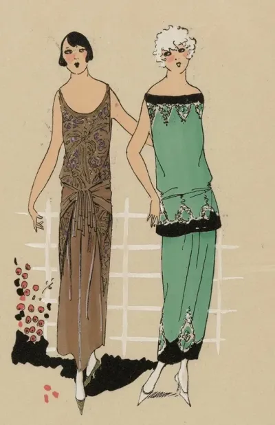 Tres Parisien 1923 No 8 8 Clair De Lune Cette Robe De Style Egyptien