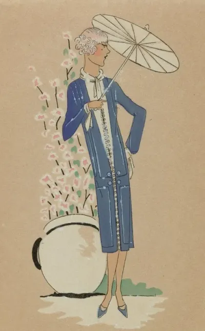 Tres Parisien 1925 No 6 Pl 15 Creation Lucien Lelong Fleur De Pecher