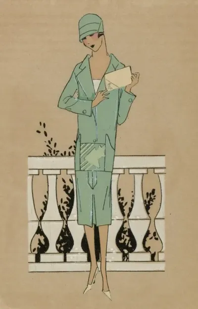 Tres Parisien 1925 No 7 Pl 10 Creation Cheruit Reverie
