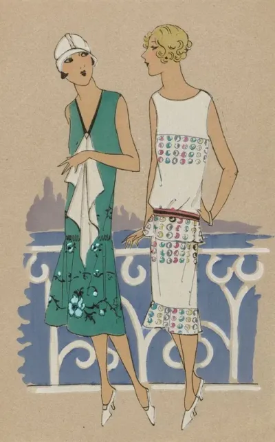 Tres Parisien 1925 No 7 Pl 11 Sur La Terrasse