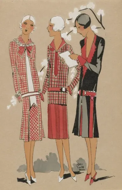 Tres Parisien 1926 No 1 Pl 18 Lombre Des Jeunes Filles