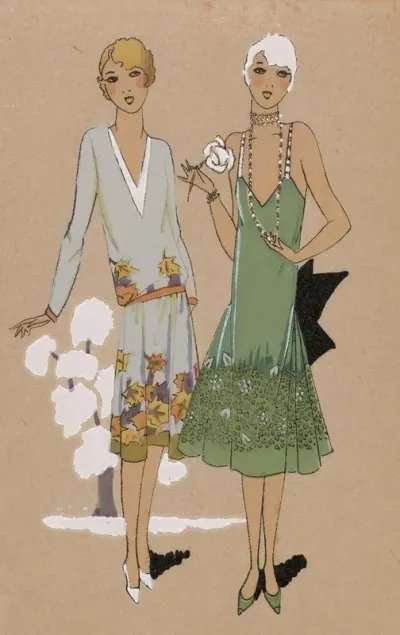 Tres Parisien 1926 No 2 Pl 3 Modeles Des Tissus Dart Surprise