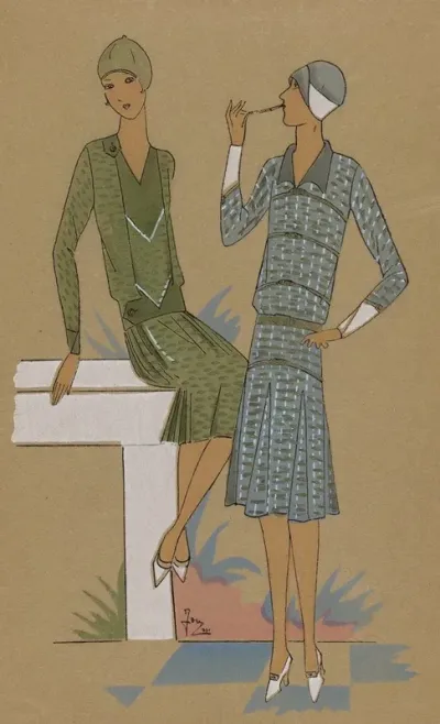 Tres Parisien 1927 No 10 15 Sylvette Jolie Robe De Form