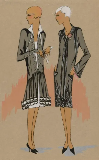 Tres Parisien 1927 No 11 12 Magicienne Robe En Taffetas