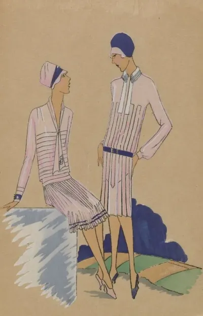 Tres Parisien 1927 No 3 Pl 10 Creations Jean Patou Au Bord Du Chemin