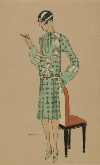 Tres Parisien 1927 No 3 Pl 6 Creation Agnes Tabac Blond