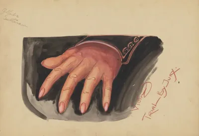 Trial By Jury Drawing Of A Hand