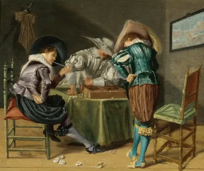 Tric Trac Players In An Interior