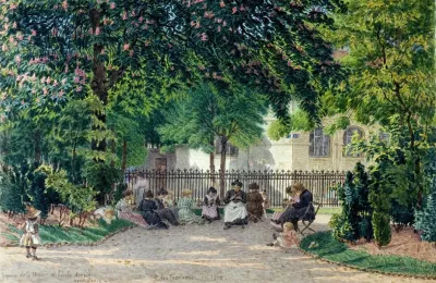 Tricoteuses Au Square De La Mairie 14eme Arrondissement En Mai 1918
