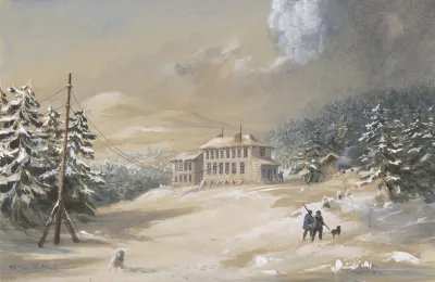 Trinity Bay Newfoundland Exterior View Of The Telegraph House In 1857 1858