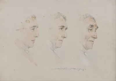 Triple Portrait Of Sir Henry Irving