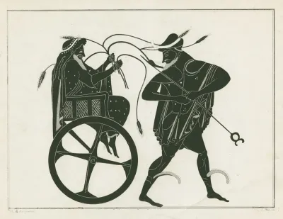 Triptolemus Seated In Chariot Preceded By Hermes