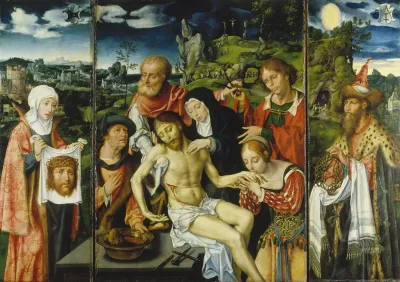 Tripytych With The Lamentation