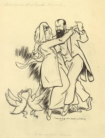 Tristan Bernard Et Sarah Bernhardt