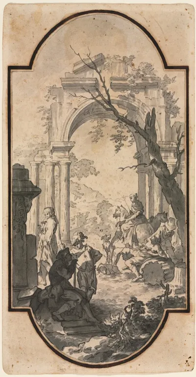 Triumphal Arch And Figures