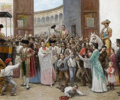 Triumphal Exit From The Maestranza Bullring In Seville