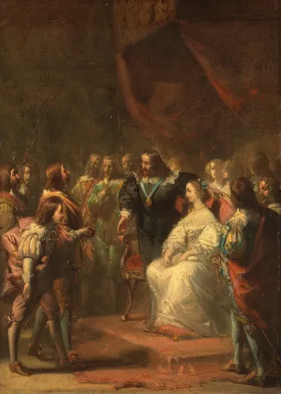 Tromp Introduces The Young Prince William Of Orange To King Charles I Of England Anno 1641
