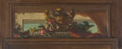 Trompe Loeil Design Of Birds And Flowers