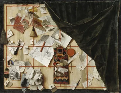 Trompe Loeil Of A Letter Rack With Christian Vs Proclamation