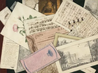 Trompe Loeil Of Etchings Drawings And Scores
