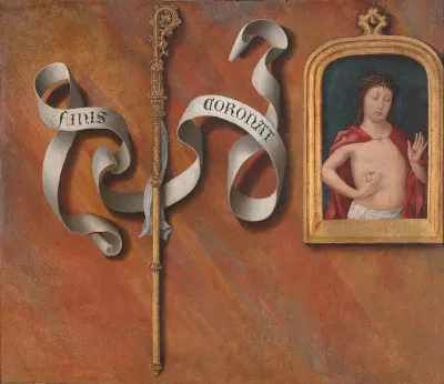 Trompe Loeil With Painting Of The Man Of Sorrows