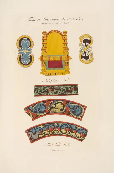 Trone Et Ornemens Du Ixe Siecle