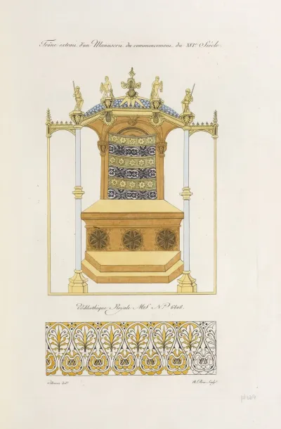 Trone Extrait Dun Manuscrit Du Commencement Du Xvie Siecle