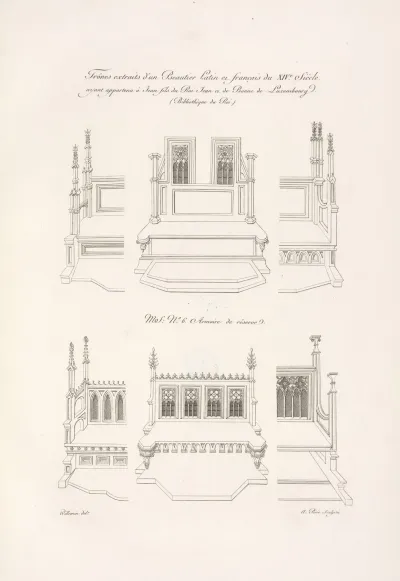 Trones Extraits Dun Pseautier Sic Latin Et Francais Du Xive Siecle