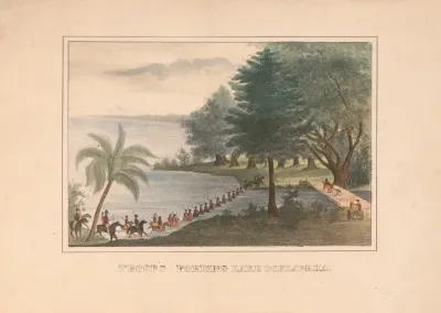 Troops Fording Lake Ocklawaha