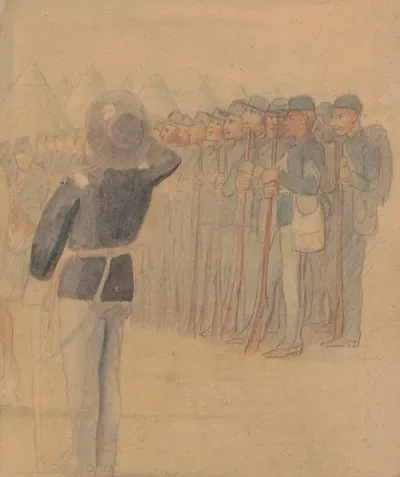Troops Of The 32nd Regiment Indiana Volunteers