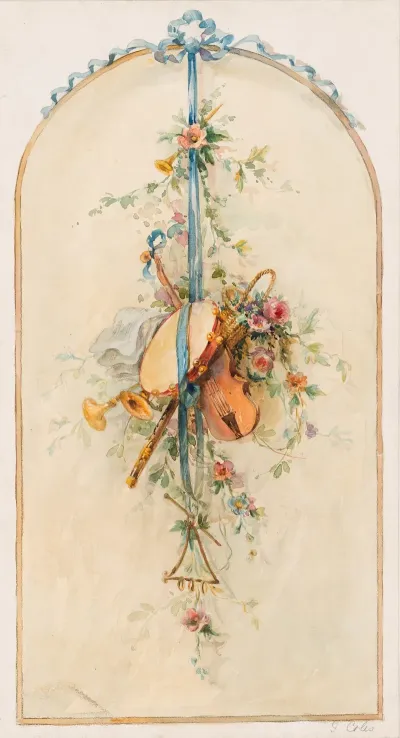 Trophy Composed Of Musical Instruments