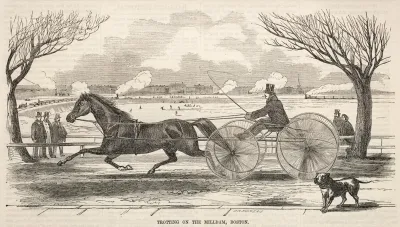 Trotting On The Mill Dam Boston