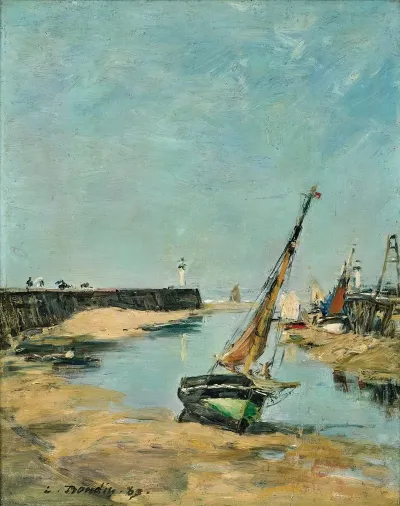Trouville Les Jetees Maree Basse The Harbour Pier At Low Tide
