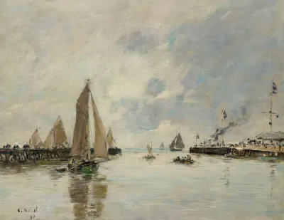 Trouville Les Jetees Maree Haute 3