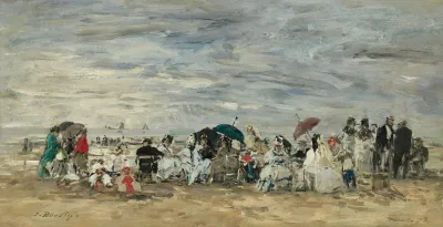 Trouville Scene De Plage 3