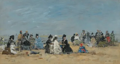 Trouville Scene De Plage