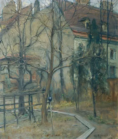 Truber Wintertag Blick Aus Meinem Atelierfenster