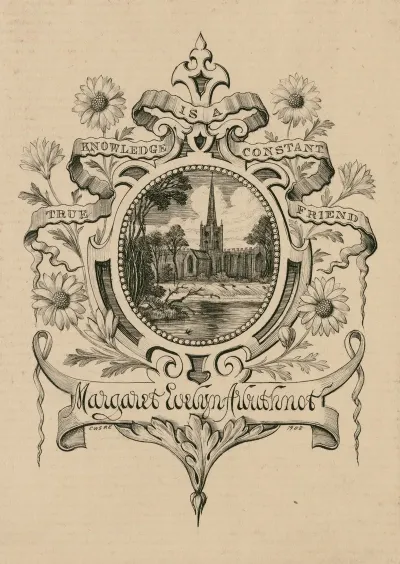 True Knowledge Is A Constant Friend Bookplate For Margaret Evelyn Arbuthnot