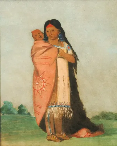 Tsee Mount Great Wonder Carrying Her Baby In Her Robe