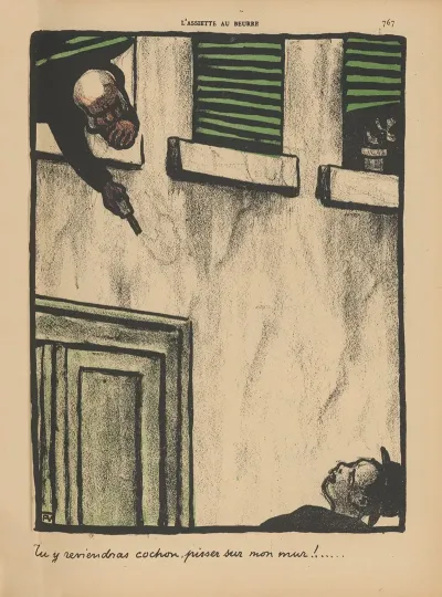 Tu Y Reviedras Couchon Pisser Sur Mon Mur