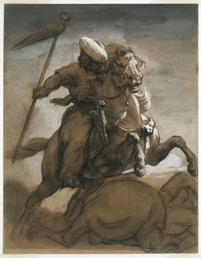 Turkish Cavalier In Combat