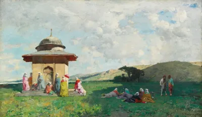 Turkish Women At A Shrine
