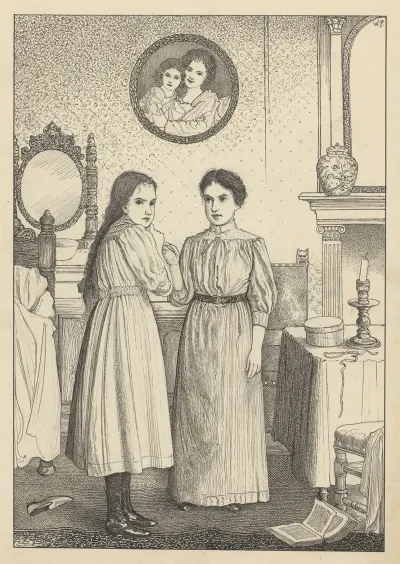 Twee Jonge Vrouwen In Een Slaapkamer