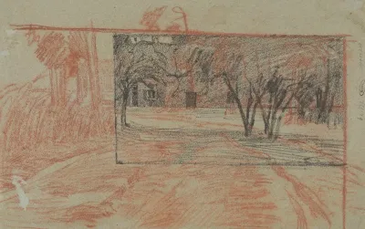 Twee Landschapsstudies Door Elkaar