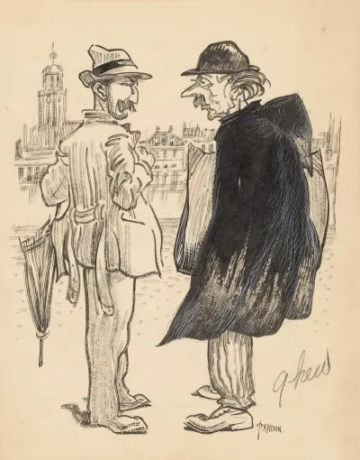 Twee Mannen Op Straat